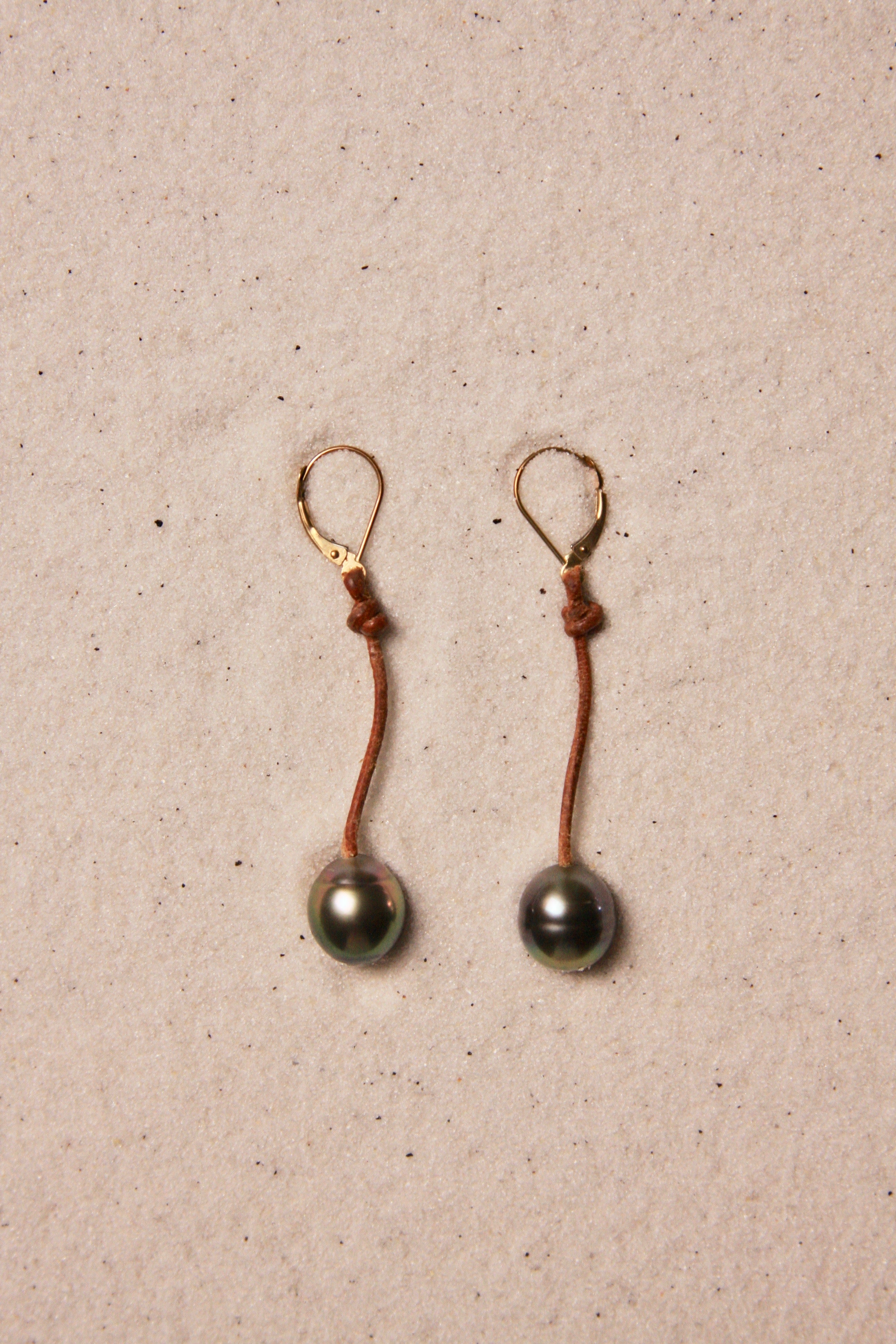 Black Tahitian Drop Earrings