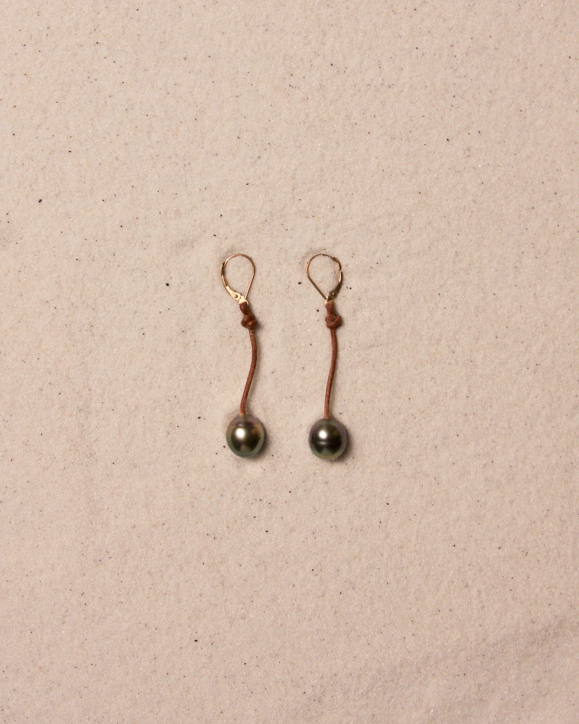 Black Tahitian Drop Earrings