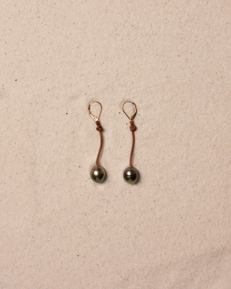 Black Tahitian Drop Earrings