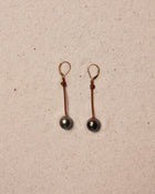 Black Tahitian Drop Earrings 12-13 mm  1.