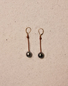 Black Tahitian Drop Earrings 12-13 mm  1.