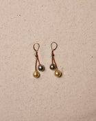 Cherries Earrings Gold & Black