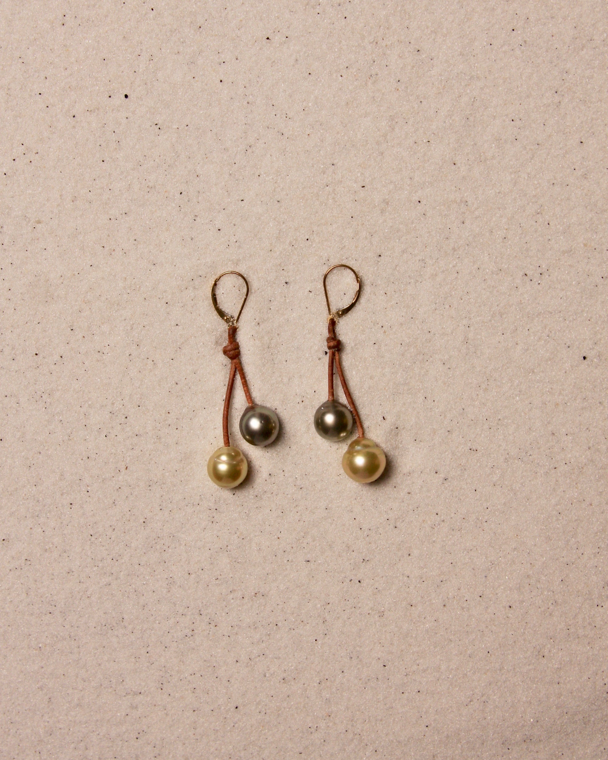 Cherries Earrings Gold & Black