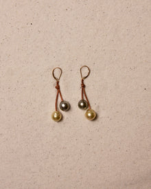 Cherries Earrings Gold & Black