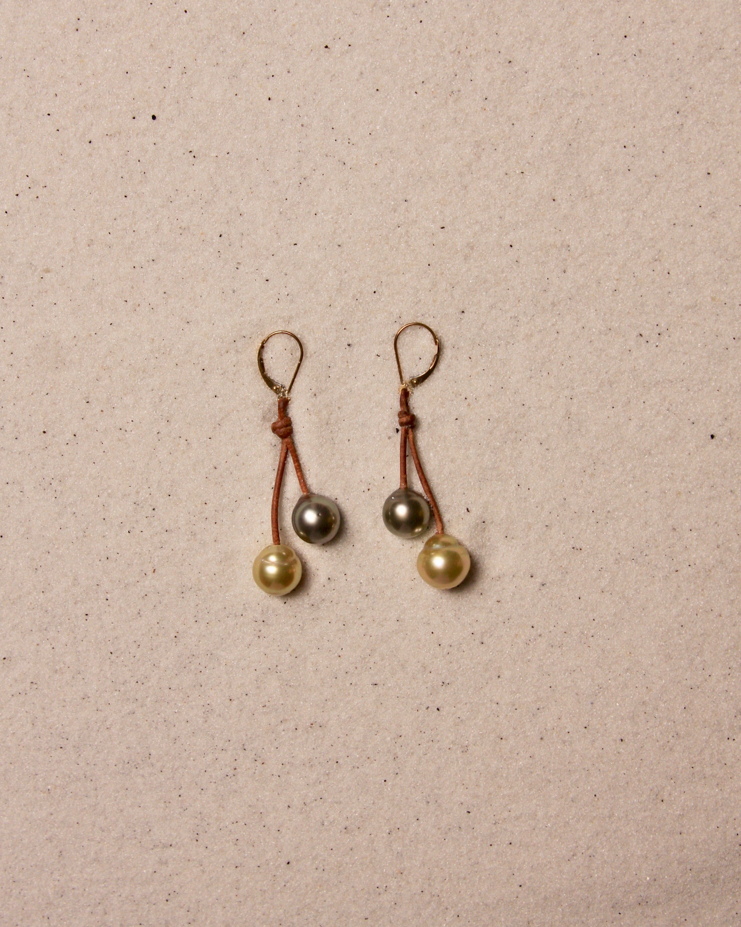 Cherries Earrings Gold & Black