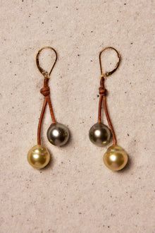 Cherries Earrings Gold & Black