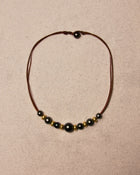 Black Tahitian & Gold Choker