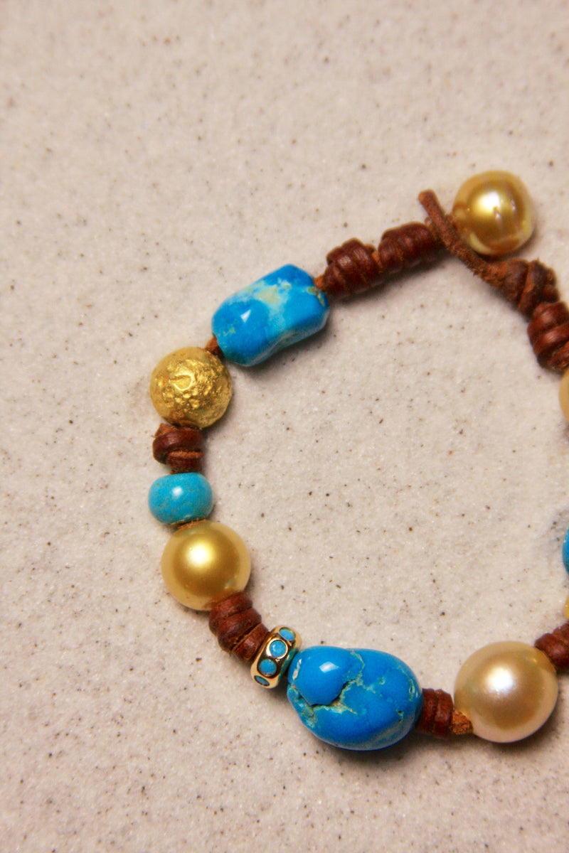 Turquoise & Gold South Sea Gypsy