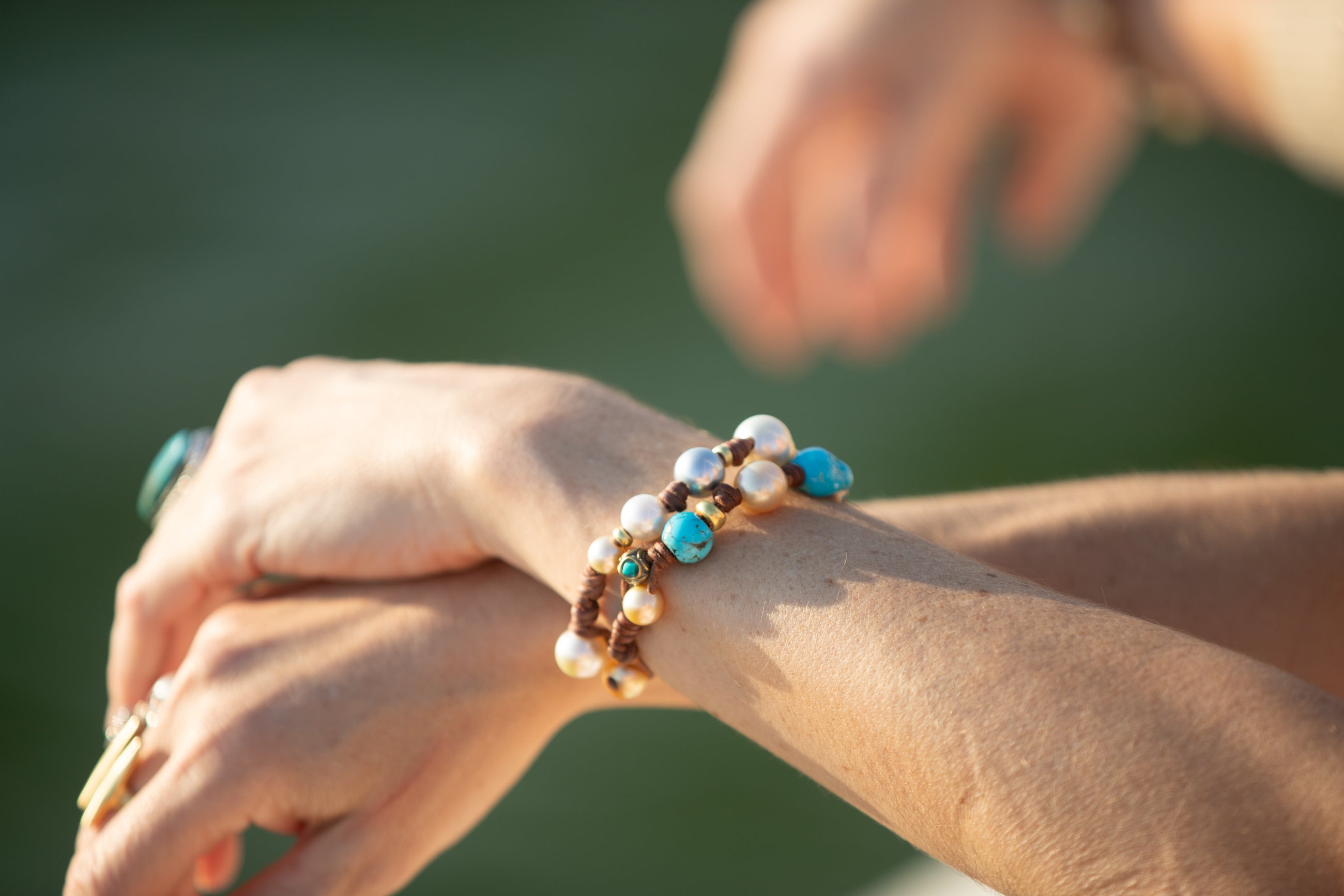 Turquoise & Gold South Sea Gypsy